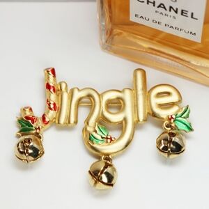 Brooch ✨🎄JJ Jingle Bells Gold Plated Holiday Brooch 🎄✨